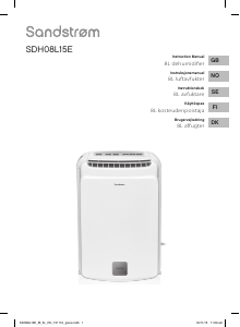 Manual Sandstrøm SDH08L15E Dehumidifier