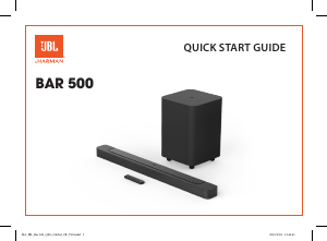Vadovas JBL Bar 500 Namų kino sistema