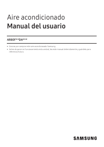 Manual de uso Samsung AR80F18DACWNAP Aire acondicionado