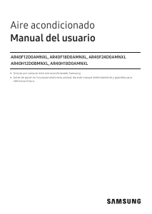 Manual de uso Samsung AR40F24D0AMXXL Aire acondicionado