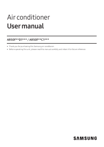 Manual Samsung AR50F12D1DHNAP Air Conditioner