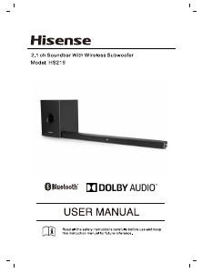 Manual Hisense HS219 Home Theater System