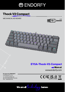 Használati útmutató Endorfy EY5A128 Thock V2 Compact Billentyűzet