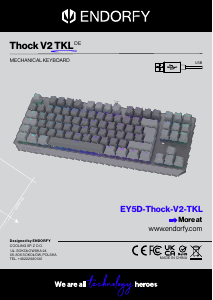 Használati útmutató Endorfy EY5D036 Thock V2 TKL Billentyűzet