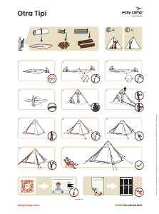 Brugsanvisning Easy Camp Otra Tipi Telt