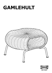 Priročnik IKEA GAMLEHULT Naslon za noge