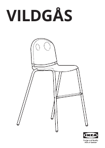Vadovas IKEA VILDGAS Baro kėdė