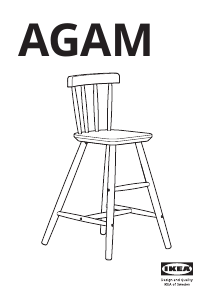 Manual IKEA AGAM Scaun înalt copii