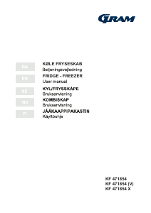 Bruksanvisning Gram KF 471854 Kyl-frys