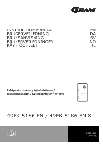 Brugsanvisning Gram 49FK 5186 FN Køle-fryseskab