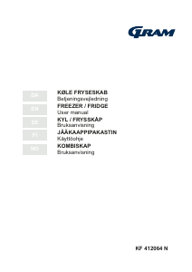 Brugsanvisning Gram KF 412064 N Køle-fryseskab