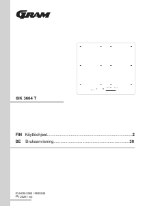 Käyttöohje Gram 6IK 3664 T Keittotaso