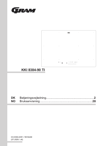 Brugsanvisning Gram KKI 8384-90 TI Kogesektion