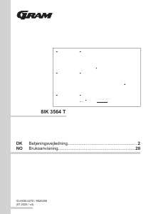 Brugsanvisning Gram 8IK 3564 T Kogesektion