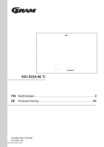 Käyttöohje Gram KKI 8354-90 TI Keittotaso