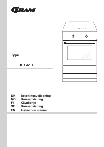 Brugsanvisning Gram K 1561 I Komfur
