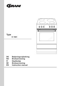 Käyttöohje Gram K 1561 Liesi