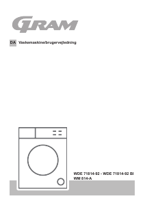 Brugsanvisning Gram WM 814-A Vaskemaskine