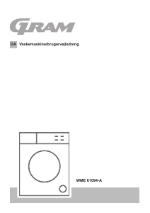 Brugsanvisning Gram WME 61094-A Vaskemaskine