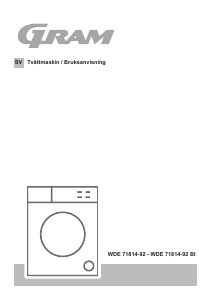 Bruksanvisning Gram WDE 71814-92 BI Tvättmaskin