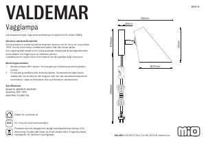 Handleiding Mio Valdemar Lamp