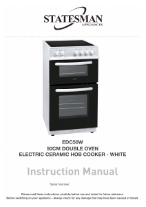 Bruksanvisning Statesman EDC50W Spis
