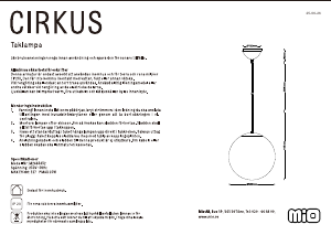 Bruksanvisning Mio Cirkus Lampa