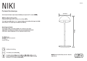 Handleiding Mio Niki Lamp