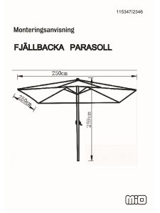 Manual de uso Mio Fjällbacka Sombrilla