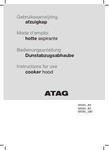 Bedienungsanleitung ATAG WS90292IM Dunstabzugshaube
