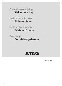 Bruksanvisning ATAG WV9092MS Köksfläkt