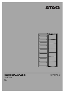 Handleiding ATAG KDV9178ND Vriezer