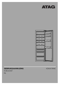 Handleiding ATAG KDK9178NC Koelkast