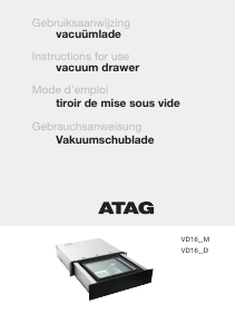Bruksanvisning ATAG VD16121D Vakuumpackare