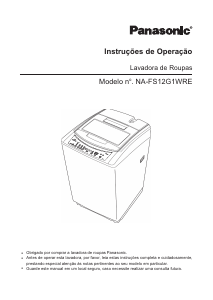 Manual Panasonic NA-FS12G1WRE Máquina de lavar roupa