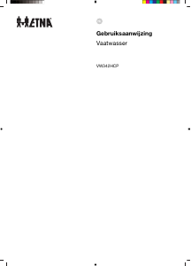 Handleiding ETNA VW342HCP Vaatwasser