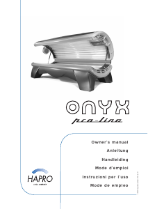Manual de uso Hapro Onyx Pro-line Solarium