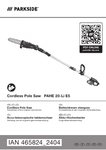 Brugsanvisning Parkside IAN 465824 Kædesav