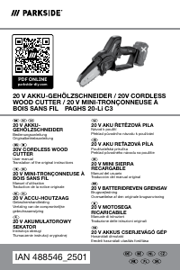 Mode d’emploi Parkside IAN 488546 Tronçonneuse