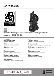 Instrukcja Parkside IAN 496471 Myjka ciśnieniowa