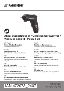 Manuale Parkside IAN 472073 Avvitatore