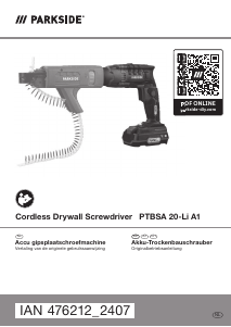 Handleiding Parkside IAN 476212 Schroefmachine