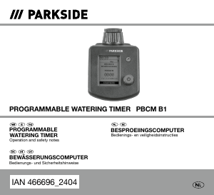 Manual Parkside IAN 466696 Water Computer