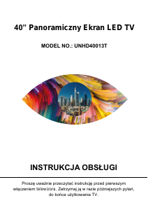 Instrukcja Opticum UNHD40013T Telewizor LED