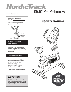 Manual NordicTrack GX 5.0 Pro Exercise Bike