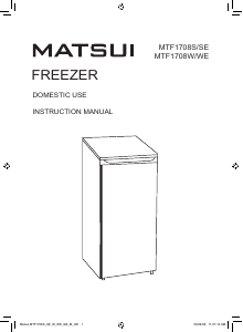 Handleiding Matsui MTF1708SE Vriezer