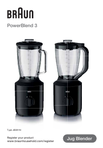 Εγχειρίδιο Braun JB 3123 WH PowerBlend 3 Μπλέντερ