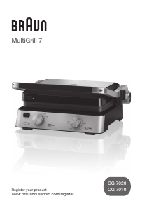 Εγχειρίδιο Braun CG 7020 MultiGrill 7 Σχάρα επαφής