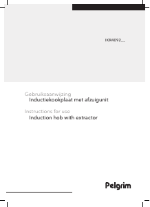 Handleiding Pelgrim IKR4092MG Kookplaat