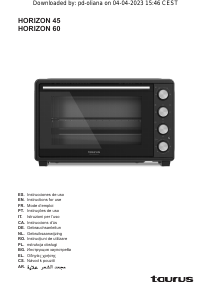 كتيب Taurus Horizon 60 فرن